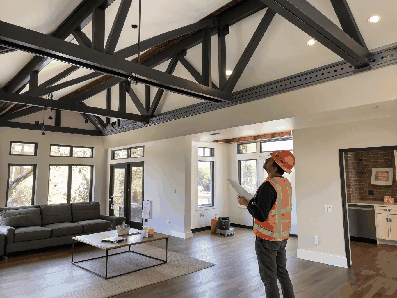 Precision structural steel RSJ beam installation in a London residential property